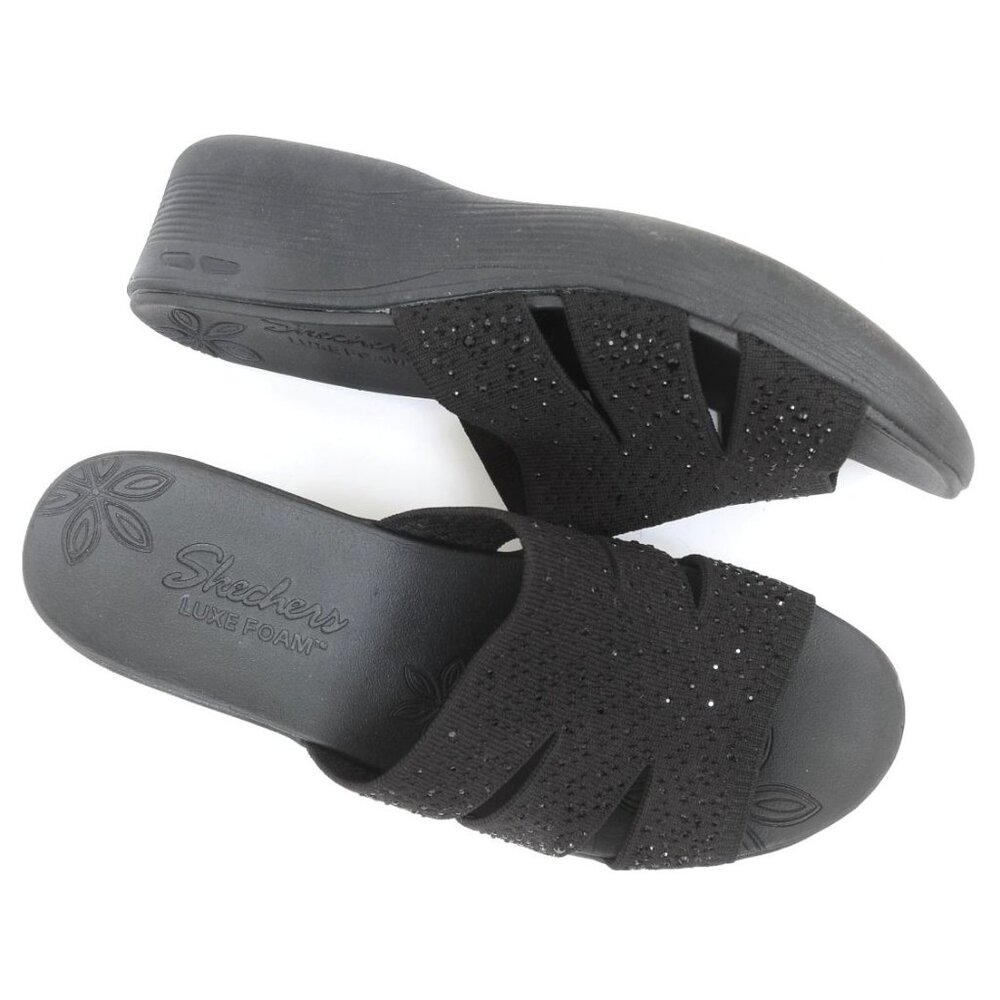 Skechers On The Go Go Walk Flex-Glitz Women's Sandal 10 B(M) US - Black Beachy